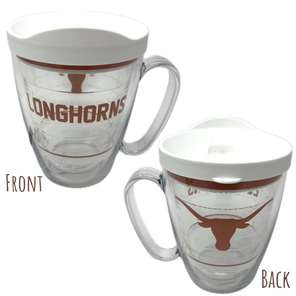 Tervis Texas Longhorns Insulated Mug Lid Clear Orange NCAA University of Texas